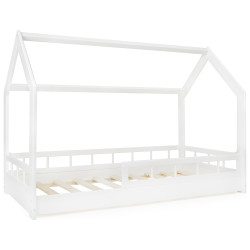 Wooden house bed 160x80cm with barriers